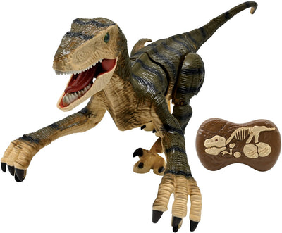 Lexibook RC Velociraptor-Dinosaurier auf Fernbedienung mit realistischen Soundeffekten