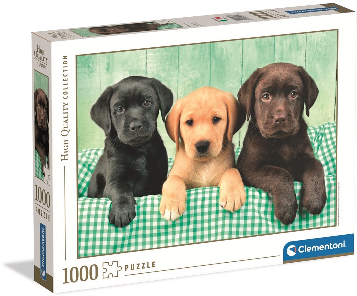 Clementoni – Puzzle – 1000 Teile – drei Labradore – Puzzle für Erwachsene – hochwertige Sammlung