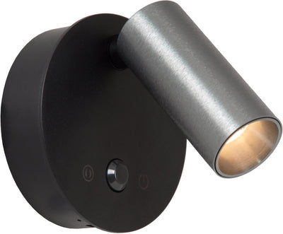Lucide toni - wiederaufladbare Wandstrahler-Wandleuchte - wiederaufladbarer Akku - ø 8,1 cm - LED dimmbar - CCT - 1x2W 2700K 4000K - Bewegungssensor (umschaltbar) - magnetisch - Grauguss