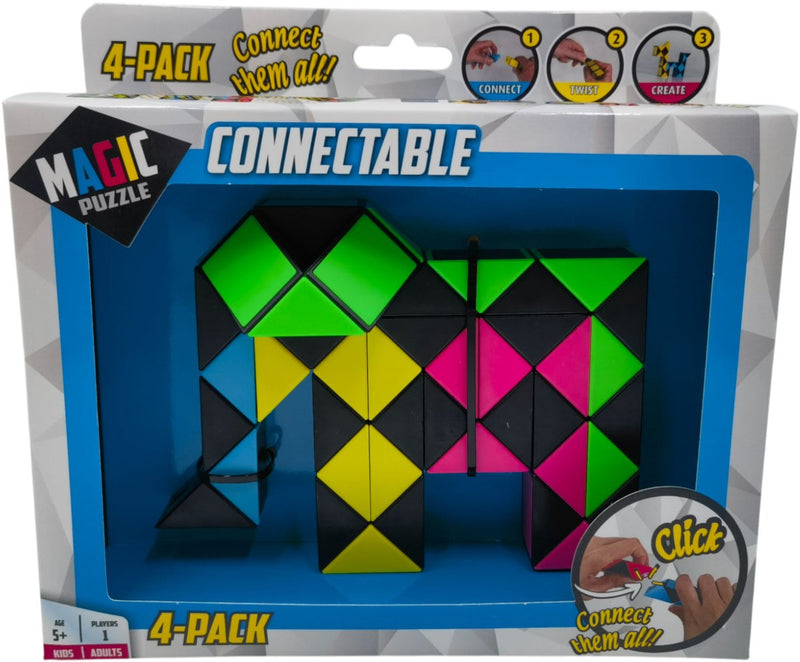 Zauberpuzzle zum Zusammenstecken im 4er-Pack