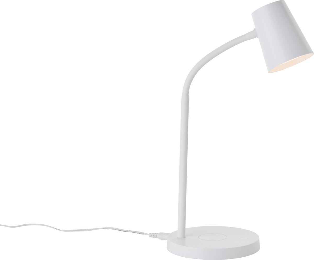 Brilliant brillant illa – Schreibtischlampe – dimmbar – LED 5 W 3000 K – kabelloses Laden – Weiß