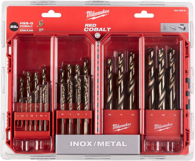 Milwaukee Metallbohrer-Set – 25-teilig – Kobaltrot