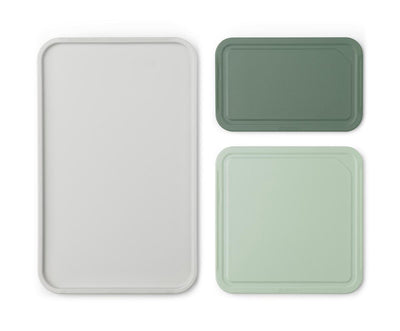 Brabantia Tasty+ Kunststoff-Schneidebretter – Schneidebrett-Set 3-teilig – Kunststoff – spülmaschinenfest – verschiedene Farben