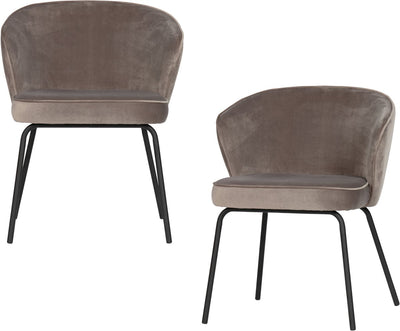 Woood Admit Esszimmerstühle – Samt – Khaki – 2er-Set