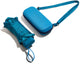 Muitomas Regenschirm + Hülle – Schultergurt – ultraleicht – Teleskopgriff – Hardcover – Blau
