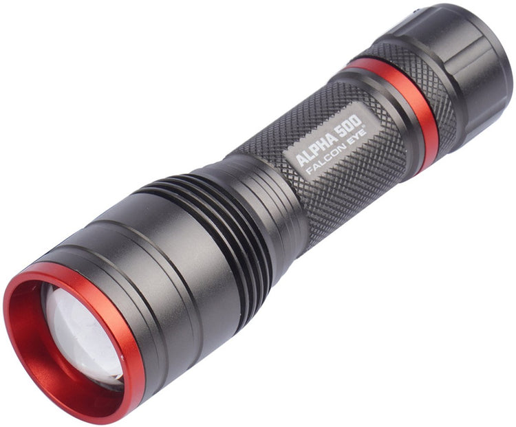 Ausgewählt von Brother Outdoor Falcon Eye – Taschenlampe Alpha 500 – Stroboskop – Fokus – 500 lm – Schwarz