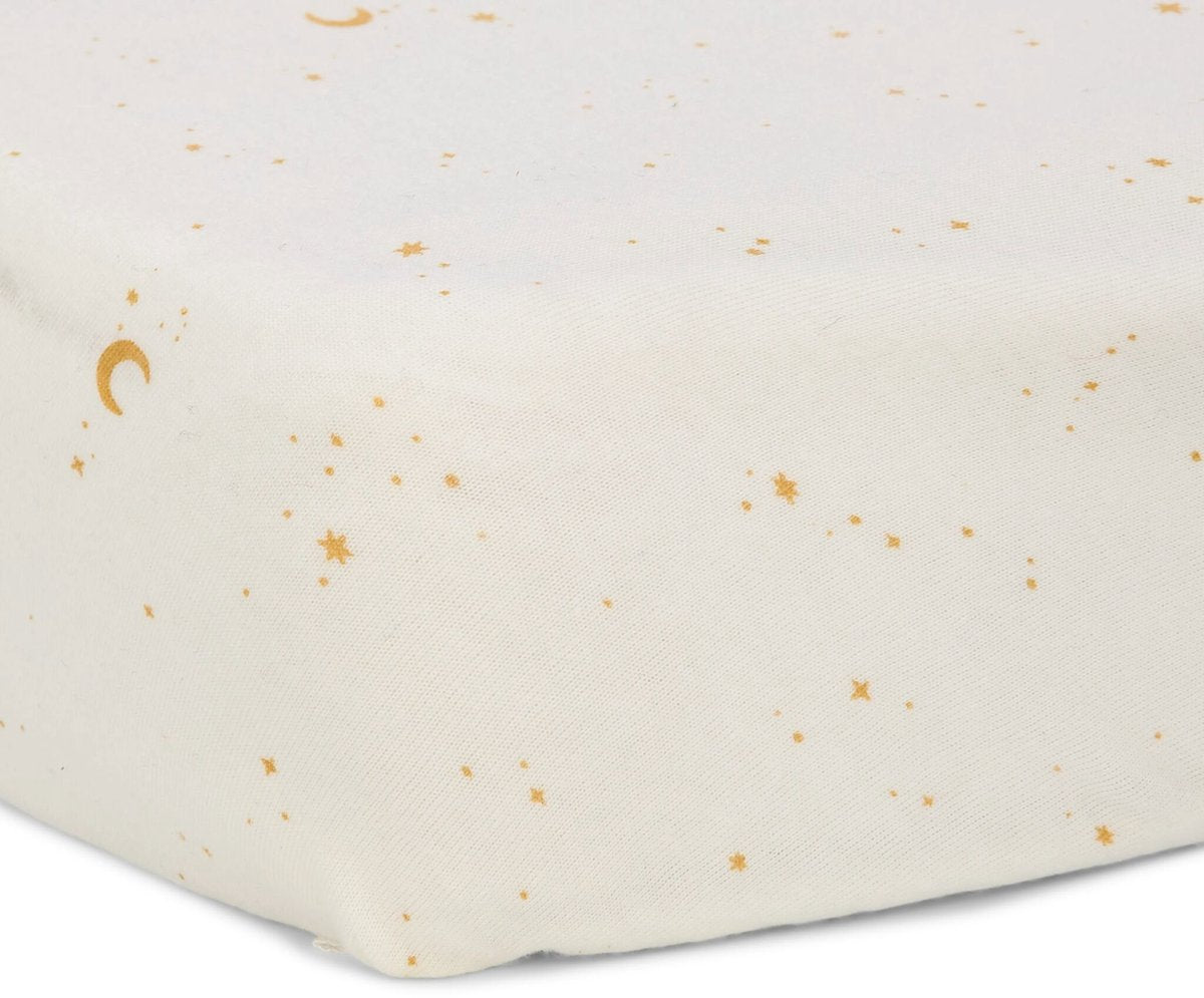 Little Dutch Krippen-Spannbettlaken – weiß – Neugeborene Naturals – kleine Gans