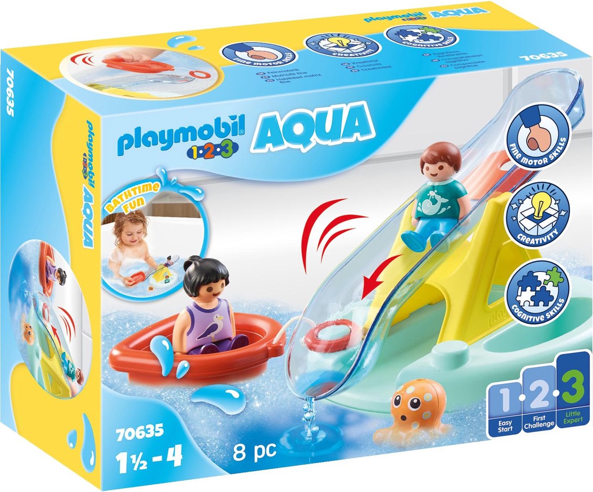Playmobil 1.2.3. Schwimminsel mit Wasserrutsche 70635