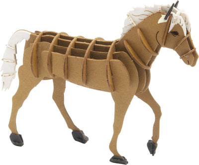 Fridolin 3D-Papiermodell - Haflingerpferd.