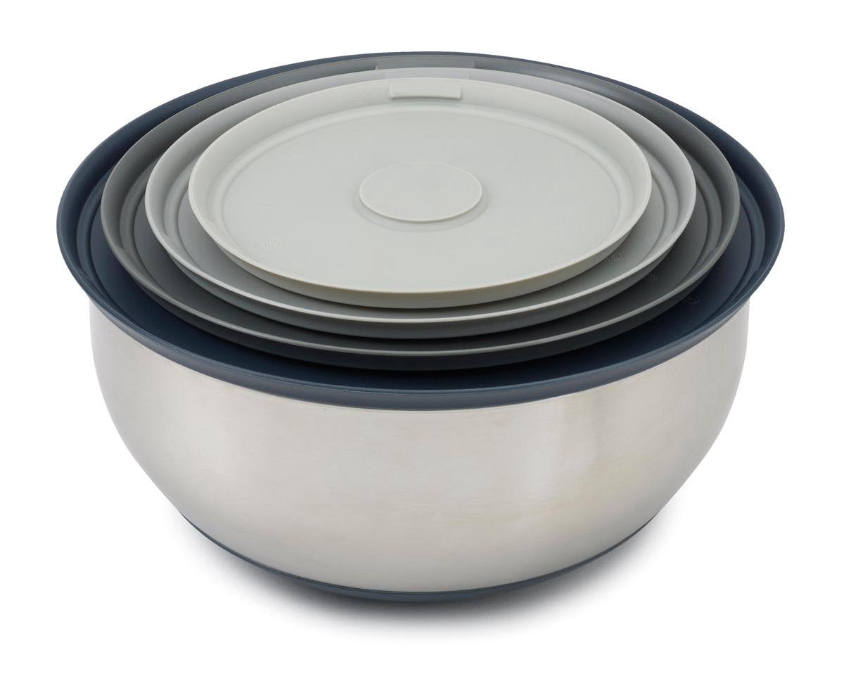 Joseph Joseph - Nest Prep Store 4 Ablageschalen mit Deckel - Edelstahl - Silber -