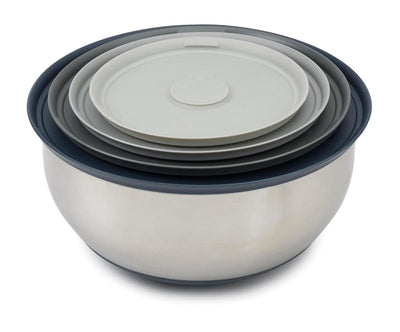 Joseph Joseph - Nest Prep Store 4 Ablageschalen mit Deckel - Edelstahl - Silber -