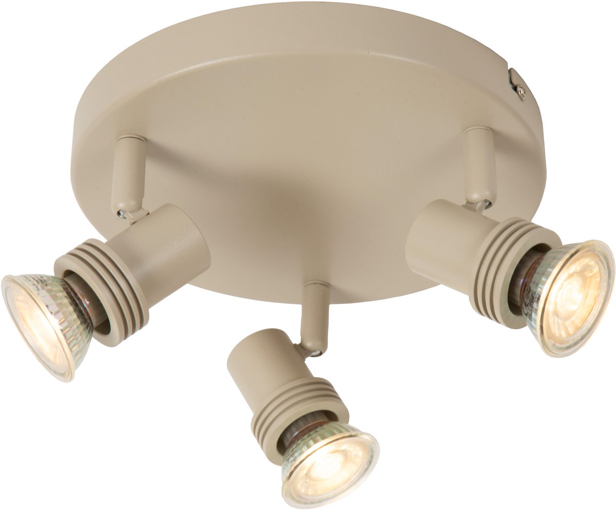Lucide kianti - Deckenstrahler (Deckenleuchte) - ø 21 cm - 3xGU10 - Taupe