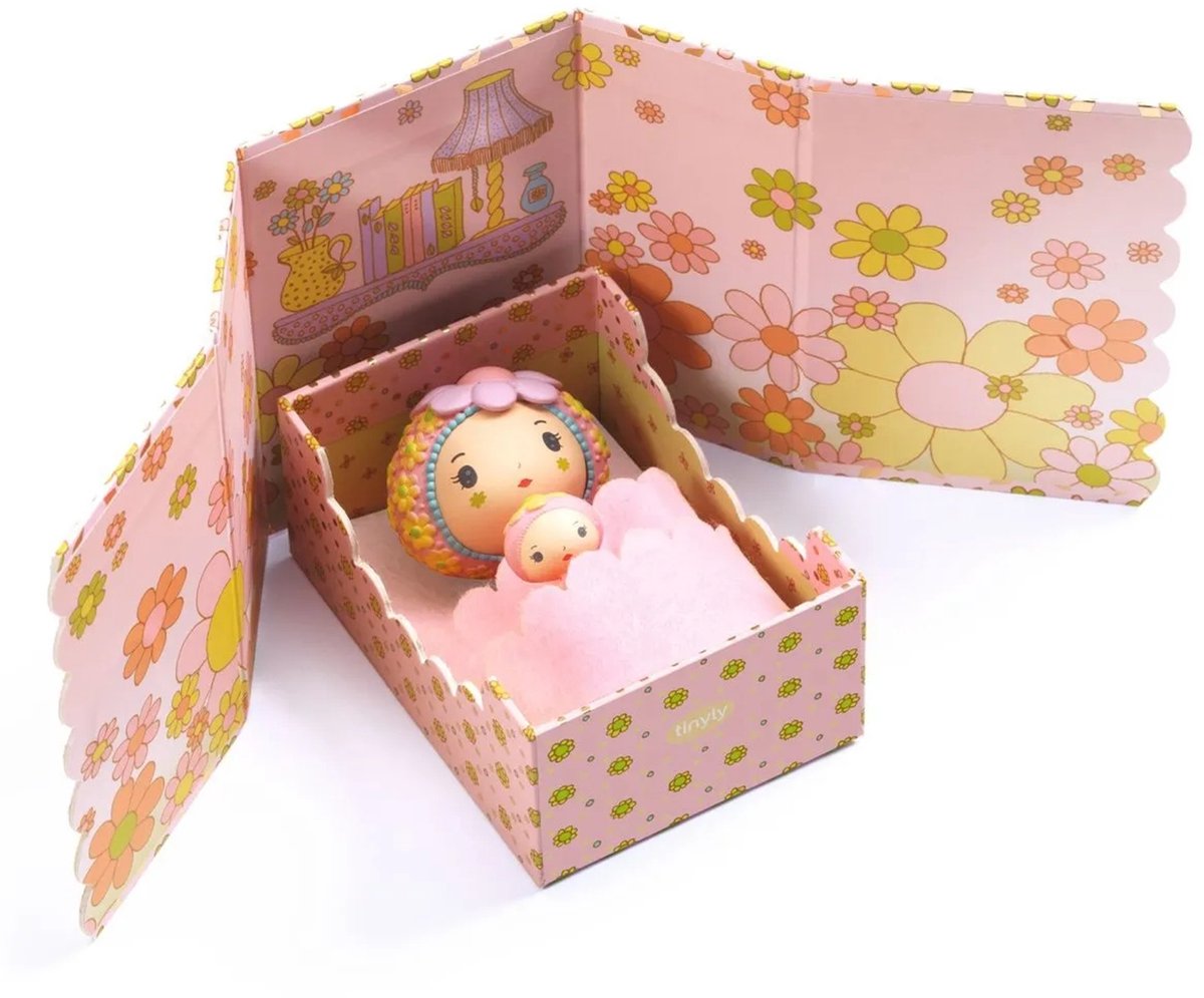 Djeco tinyly rose tinyroom – Miniaturspielzeug für das Schlafzimmer.