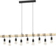Eglo Townshend Hängelampe – E27 – 150 cm – braun schwarz – FSC-Holz
