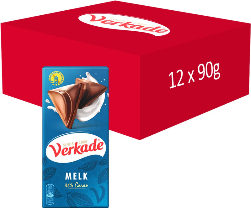 Verkade Milchschokoladentafel (12x 90gr)