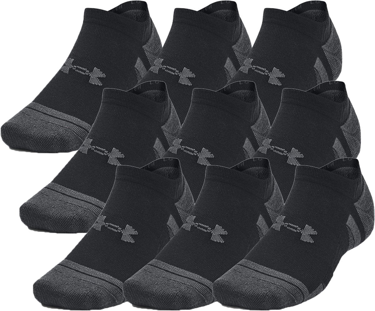 Under Armour UA Performance Tech 3pk NS-BLK Unisex-Sportsocken – Schwarz – Jet Grey