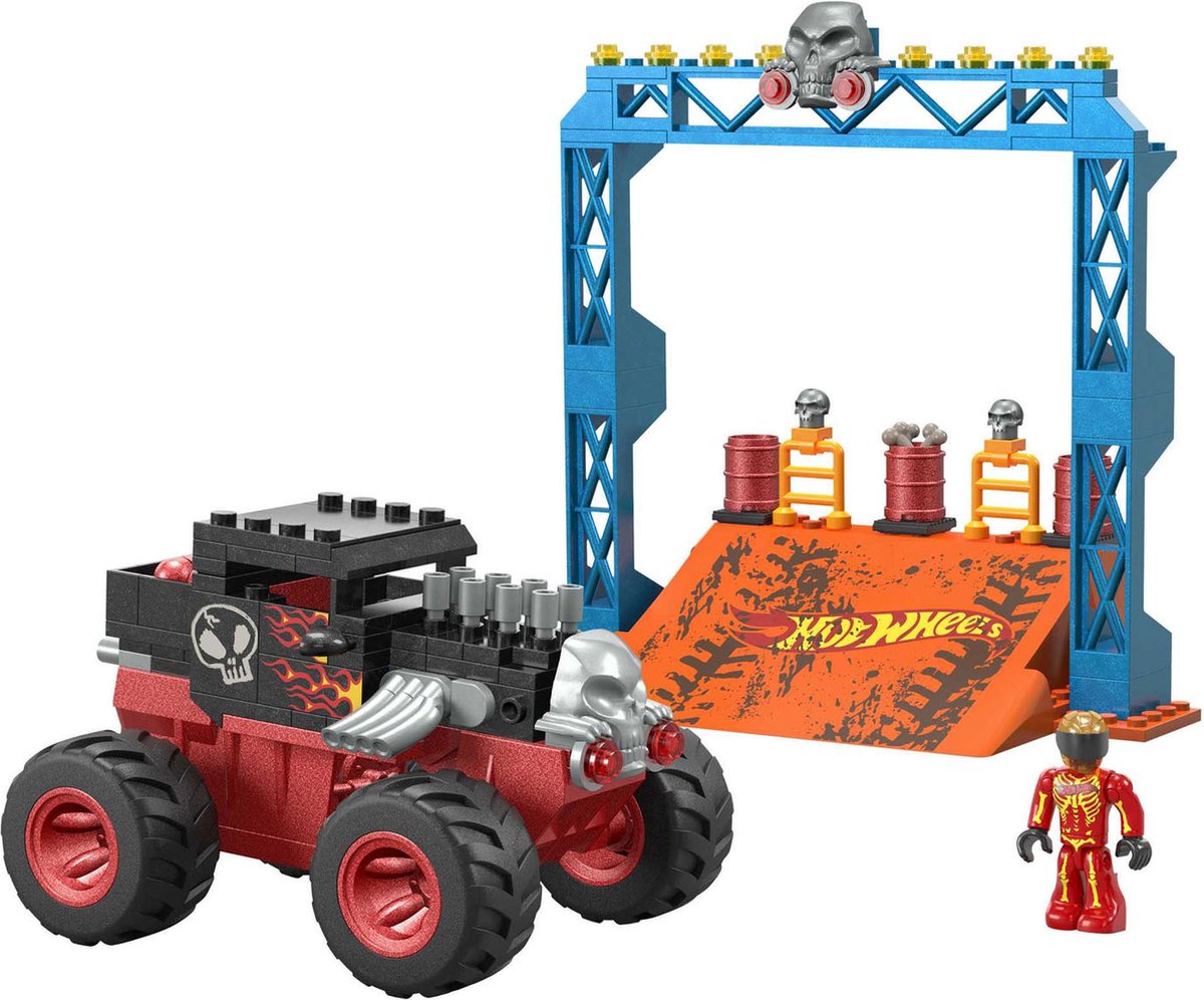 Hot Wheels Mega Smash n Crash Bone Shauder Pletbaan Bouwset, 151DLG.