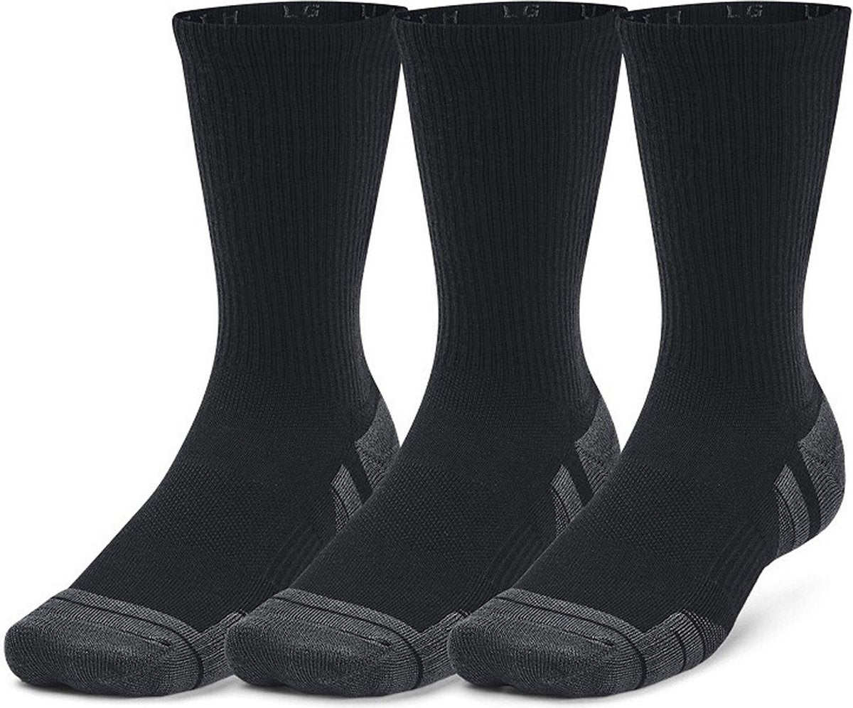 Under Armour ua Performance Tech 3pk Crew-Blk Unisex-Sportsocken – Schwarz – Jet Grey