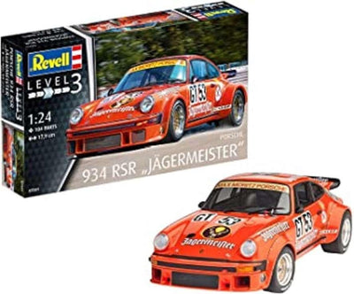 Revell Modellbausatzauto – 07031 Porsche 934 RSR – Jägermeister – Kunststoff – 1:24 – Modellbau
