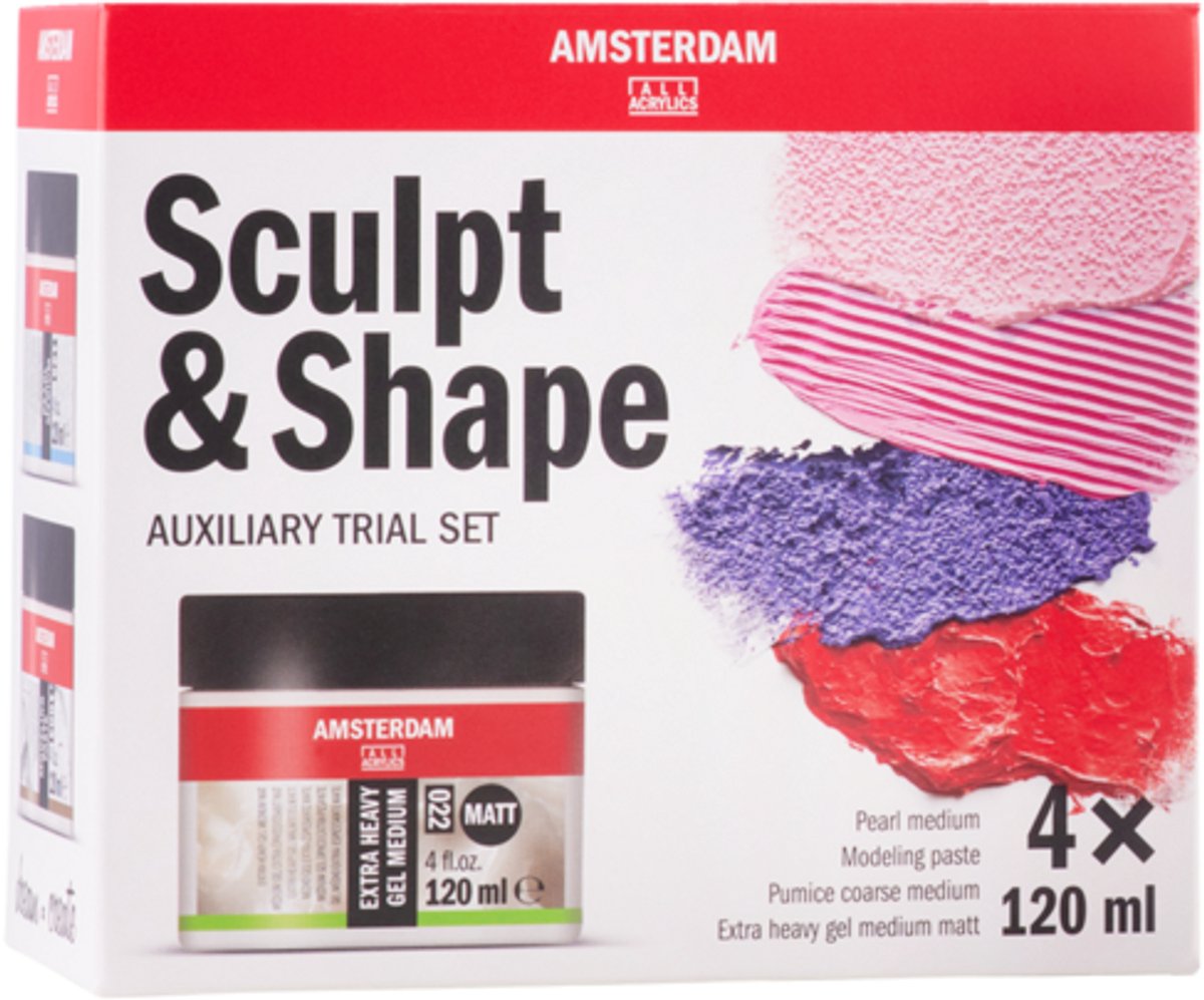 Amsterdam alle Acrylfarben Amsterdam • Mittleres Modellier- und Formset 4 x 120 ml