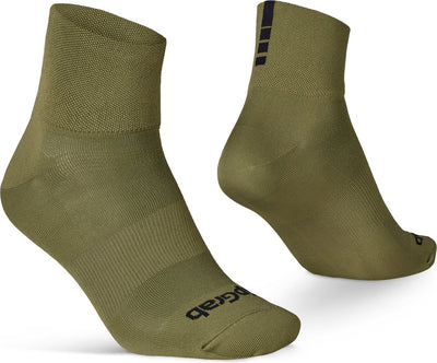 Gripgrab - lightweight SL short performance summer cycling socks 1 pair of coolmax cycling socks low cut - olive green - unisex - size S (38-41)