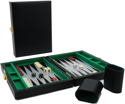 Hot Games Backgammon Koffer magnetisch schwarz 23x17