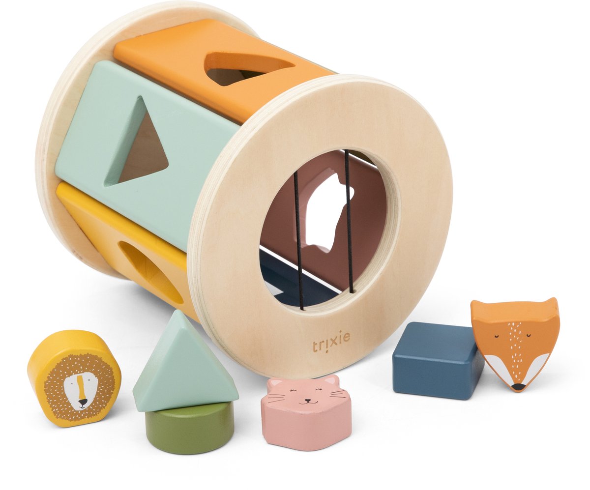 Trixie Formschuh aus Holz – rollender Formschuh – fördert die Feinmotorik – Tiermotiv – ideal als Geschenk zur Schwangerschaft.