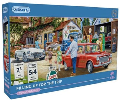 Gibsons – Tanken für die Reise (von Trevor Mitchell) – 636 Teile 69×32 cm (B×H) – Panorama-Puzzle
