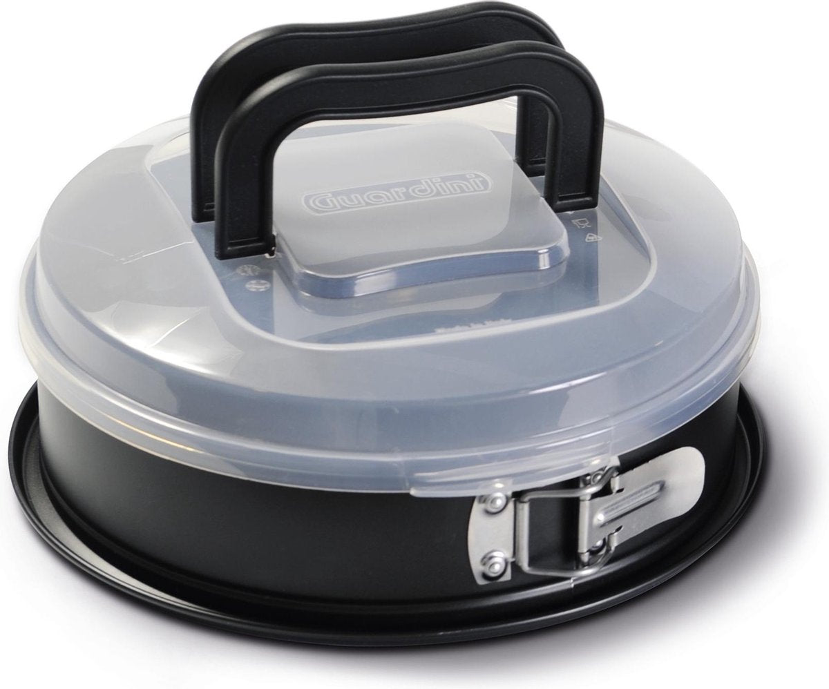 Guardini Springform mit Deckel – Backen – Küche – 26 cm – Stahl – BPA-PFOA-frei – Schwarz