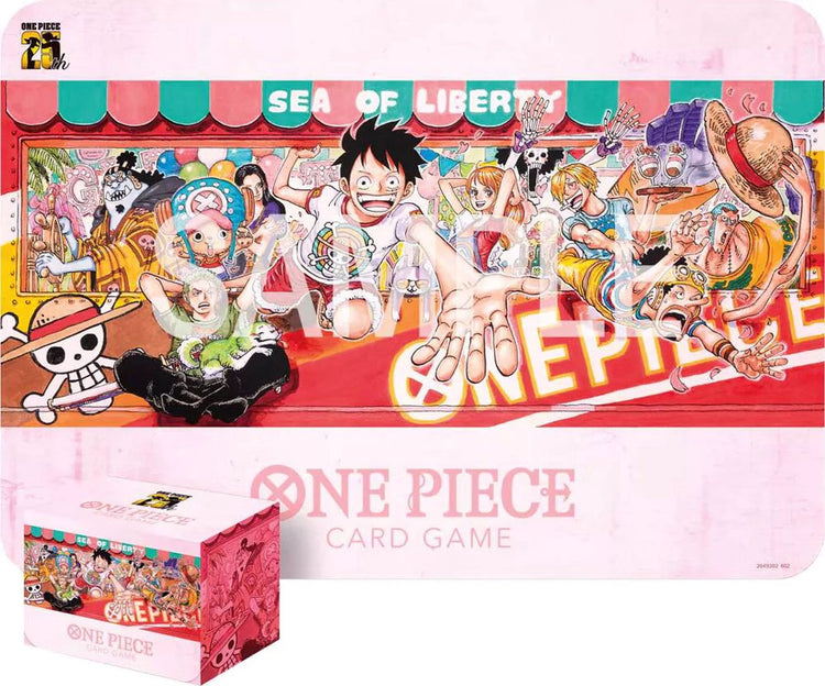 Bandai Namco Bandai One Piece TCG 25th Anniversary Spielmatten-Kartenetui-Set (Verschiedenes) Neu