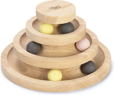 Entworfen von Lotte Spielturm Mia – Katzenspielzeug – Holz – braun – 26 x 26 x 14,5 cm