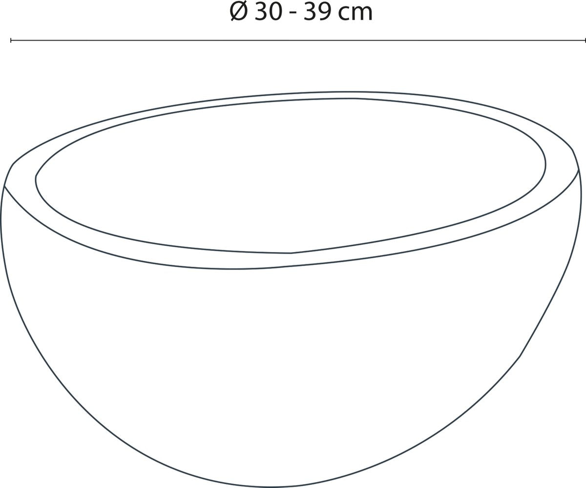 Differnz Nusa Waschbecken - Flussstein - ã˜ 30-39 cm
