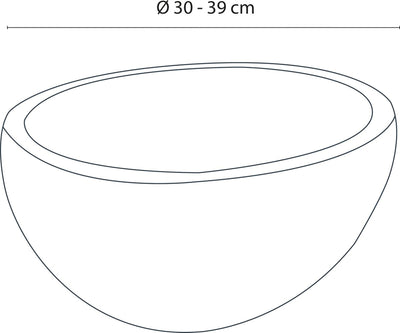 Differnz Nusa Waschbecken - Flussstein - ã˜ 30-39 cm