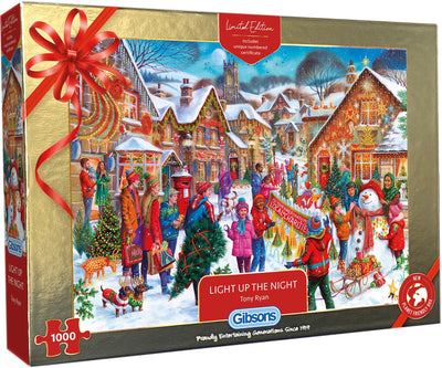 Gibsons Puzzle Christmas Edition – 1000-teiliges Puzzle, das die Nacht zum Leuchten bringt.