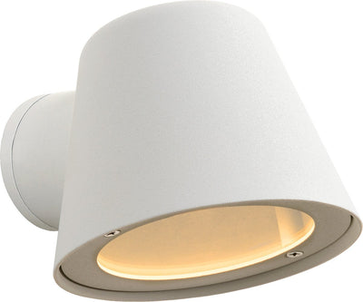 Lucide Dingo-LED – Wandleuchte für drinnen und draußen – LED dimmbar – GU10 – 1 x 5 W, 3000 K – IP44 – Weiß