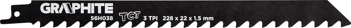 Grupa Topex Graphit – Säbelsägeblatt – 228 mm – 3 TPI – für verschiedene Materialien