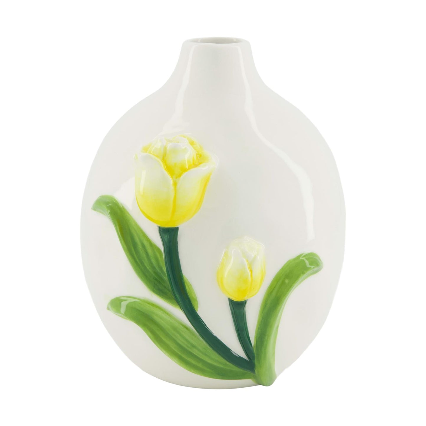 Dijk Natural Collections Keramikvase mit Tulpe H17,4 cm