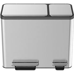 EKO EKO Pedal Bin EcoCasa 3x15 l Matte Silber -gelöscht