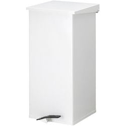 Dutchdesign Treteimer 31004577 pulverbeschichtetes Aluminium weiß