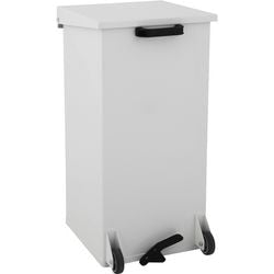 Dutchdesign Treteimer 31004614 pulverbeschichtetes Aluminium weiß