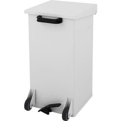 Dutchdesign Treteimer 31004683 pulverbeschichtetes Aluminium weiß