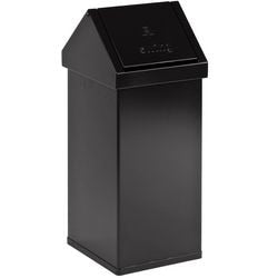 Dutchdesign Abfallbehälter 31004744 pulverbeschichtetes Aluminium schwarz