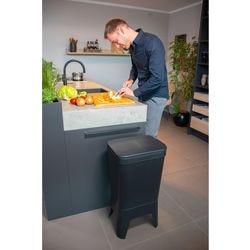 Bonton Abfallbehälter 92012732 recyceltes Polypropylen grau