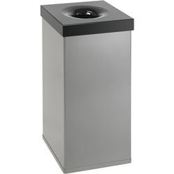 Dutchdesign Abfallbehälter 31002443 pulverbeschichtetes Aluminiumgrau
