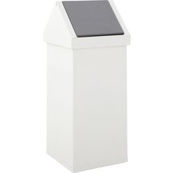 Dutchdesign Abfallbehälter 31004737 pulverbeschichtetes Aluminium weiß