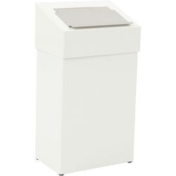 Dutchdesign Abfallbehälter 31650019 pulverbeschichtetes Aluminium weiß