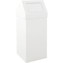 Dutchdesign Abfallbehälter 31009008 pulverbeschichtetes Aluminium weiß