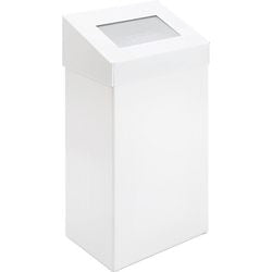 Dutchdesign Abfallbehälter 31021833 pulverbeschichtetes Aluminium weiß