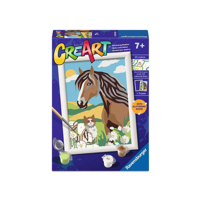 Ravensburger Creart Malen nach Zahlen – Pferd und Kätzchen