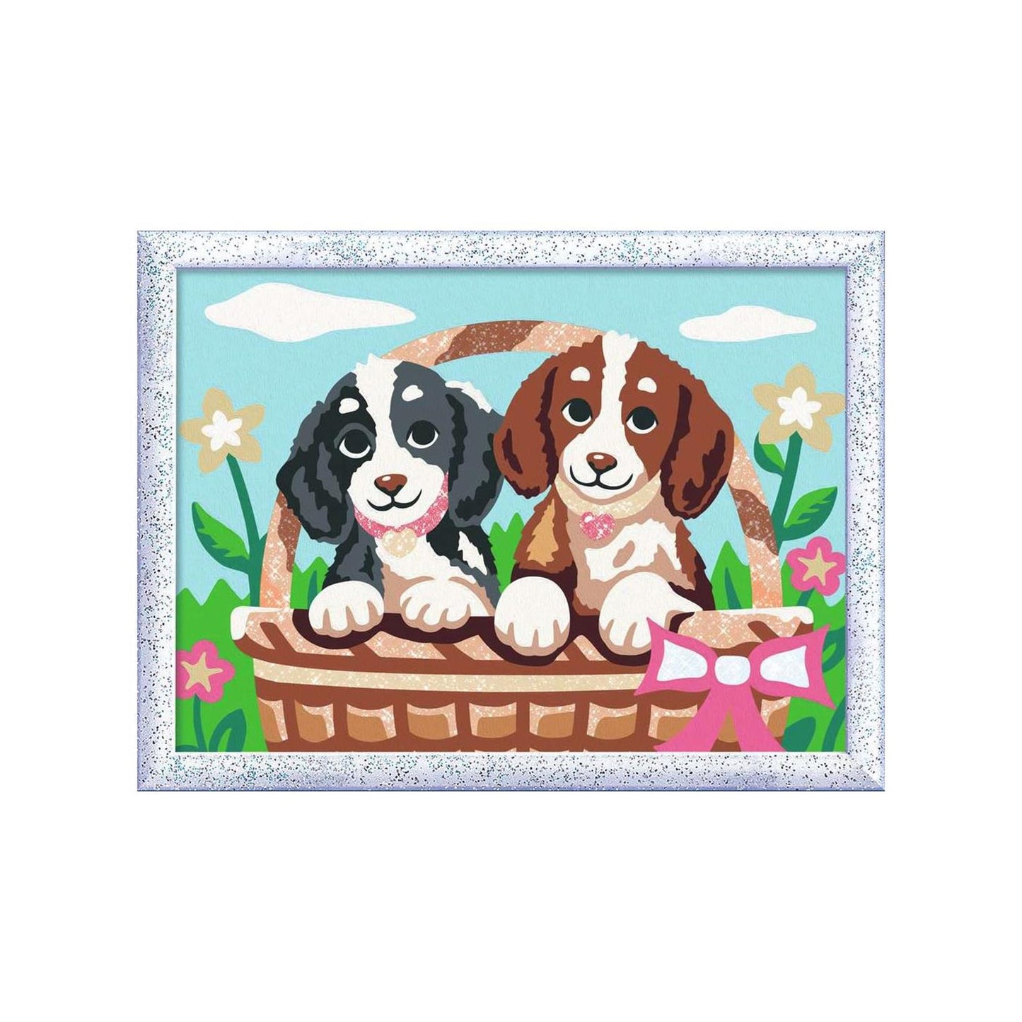 Ravensburger Kreart Gemälde auf Number Dogs im Korb